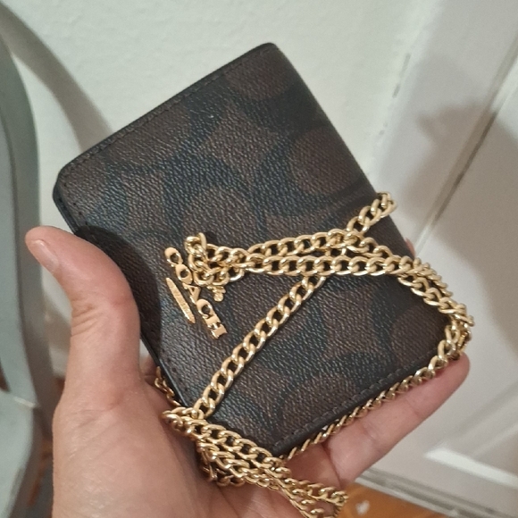 Coach Black Crossbody Bag with Gold Chain - Picture 9 of 9